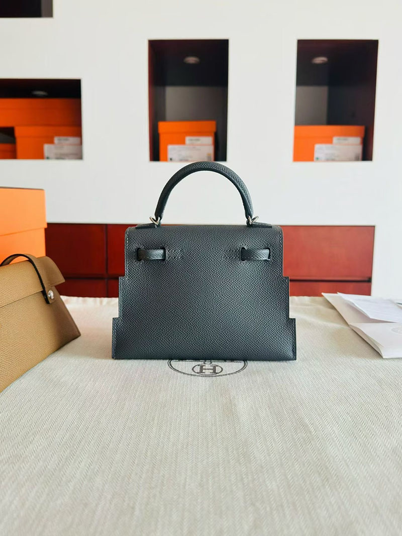 HERMES ケリードールピクト グリミスティ/ブラック/ヴェールフィズ/アルザン エプソン シルバー金具 2630352 エルメス ケリードール ピクト - 画像 (3)