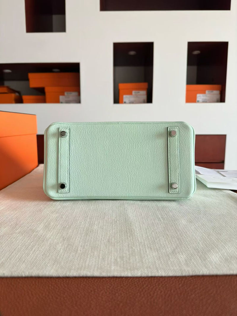 エルメス バーキンバッグ HERMES バーキン25 ミント シェブルミゾル シルバー金具 2630353 エルメス バーキン25 値段 - 画像 (3)