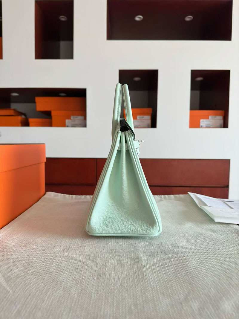 エルメス バーキンバッグ HERMES バーキン25 ミント シェブルミゾル シルバー金具 2630353 エルメス バーキン25 値段 - 画像 (2)