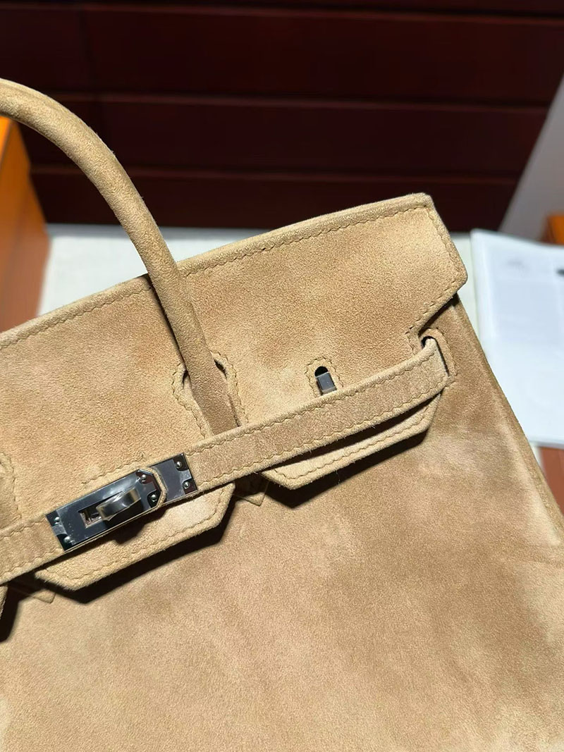 エルメス バーキンバッグ HERMES バーキン25 トレンチ ヴォー・グリズリー シルバー金具 2630362 バーキンスーパーコピー代引き - 画像 (4)