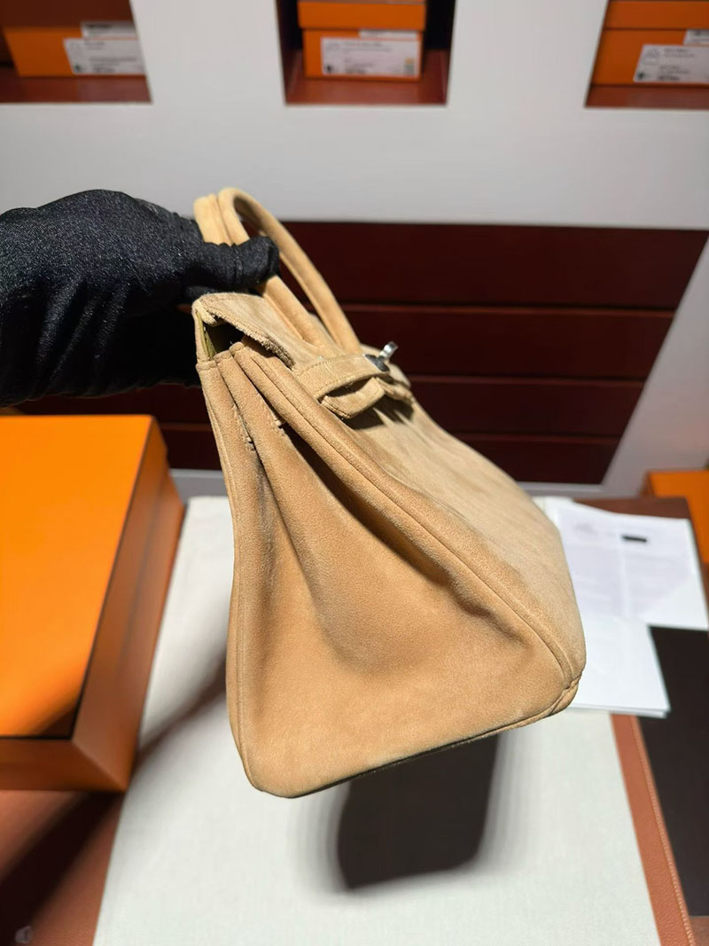エルメス バーキンバッグ HERMES バーキン25 トレンチ ヴォー・グリズリー シルバー金具 2630362 バーキンスーパーコピー代引き - 画像 (3)