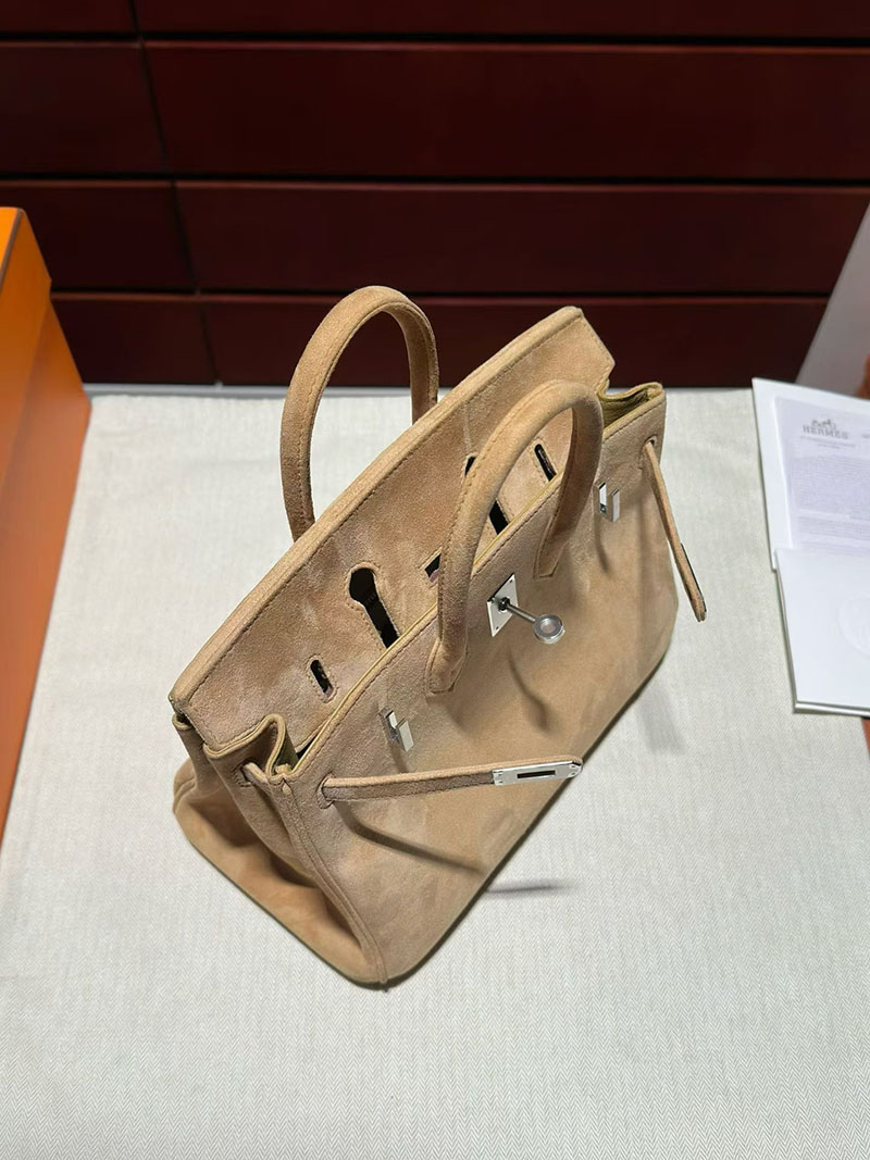 エルメス バーキンバッグ HERMES バーキン25 トレンチ ヴォー・グリズリー シルバー金具 2630362 バーキンスーパーコピー代引き - 画像 (2)