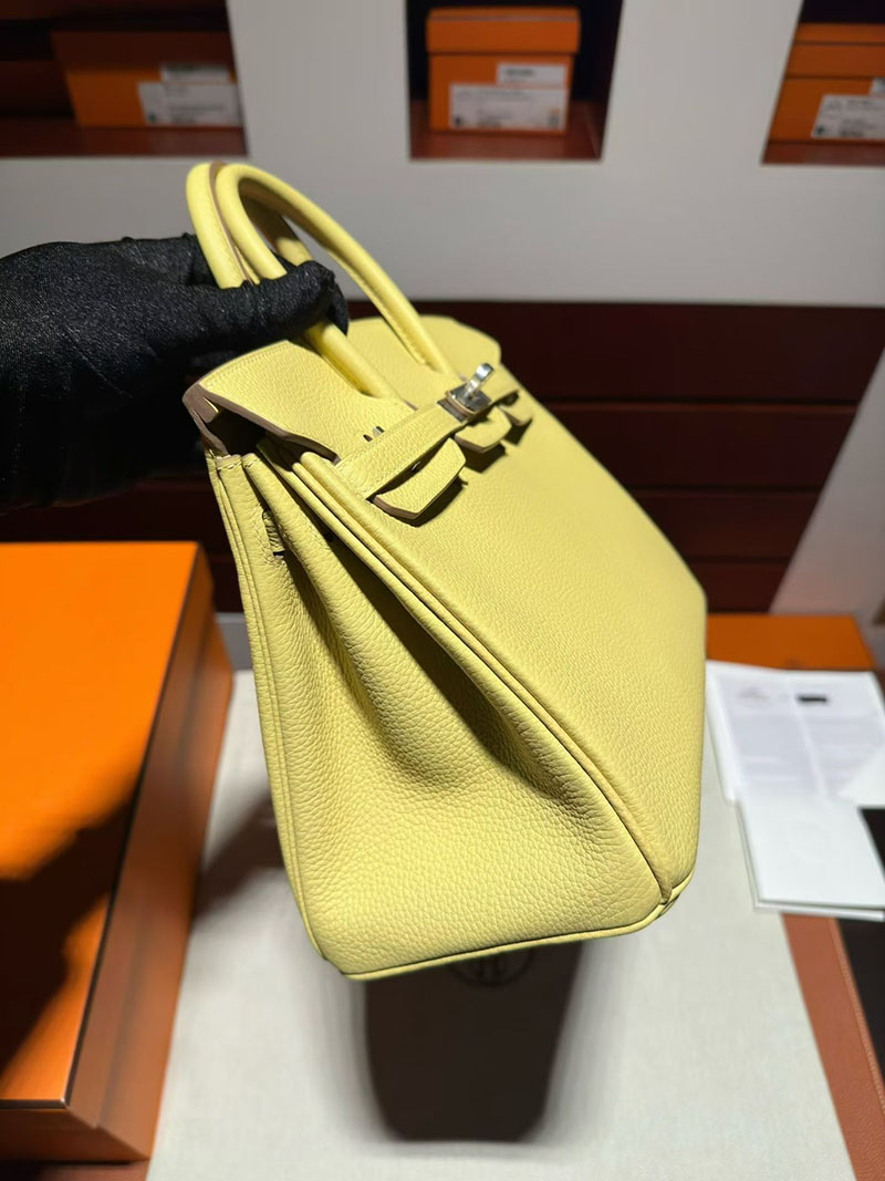 エルメス バーキンバッグ HERMES バーキン25 ジョーヌプッサン トゴ シルバー金具 2630364 エルメス バーキン コピー - 画像 (8)