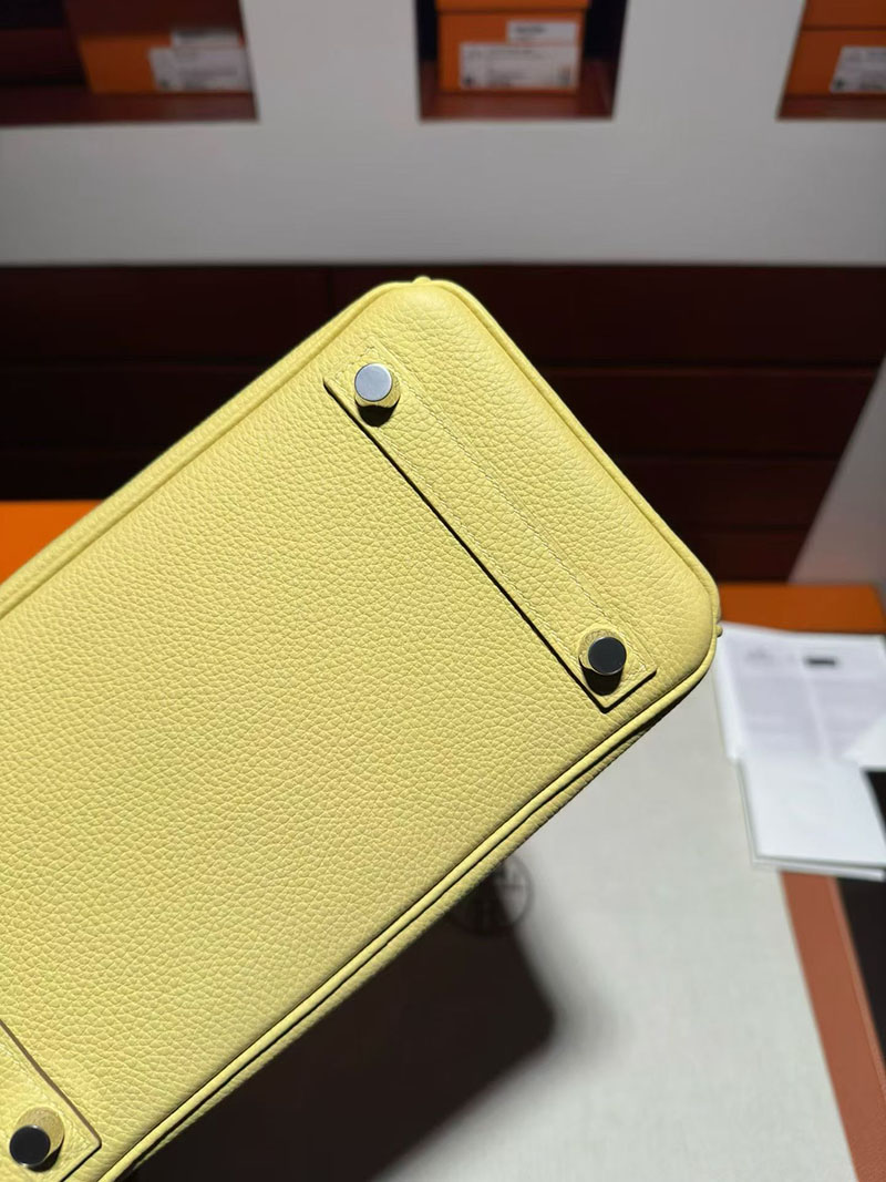 エルメス バーキンバッグ HERMES バーキン25 ジョーヌプッサン トゴ シルバー金具 2630364 エルメス バーキン コピー - 画像 (7)