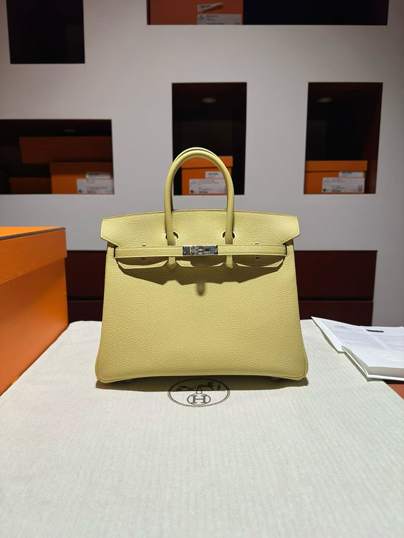 エルメス バーキンバッグ HERMES バーキン25 ジョーヌプッサン トゴ シルバー金具 2630364 エルメス バーキン コピー - 画像 (4)