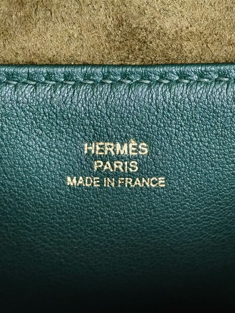 エルメス ハンドバッグ HERMES ミニリンディ カノピ/ヴェールオリーブ ヴォー・グリズリー ゴールド金具 2630367 リンディ ミニ 定価 - 画像 (5)