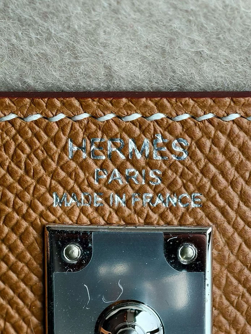 エルメス ケリーバッグ レディース HERMES ケリー25 外縫い ゴールド ヴォーエプソン シルバー金具 2630370 ケリー25 外縫い 定価 - 画像 (3)