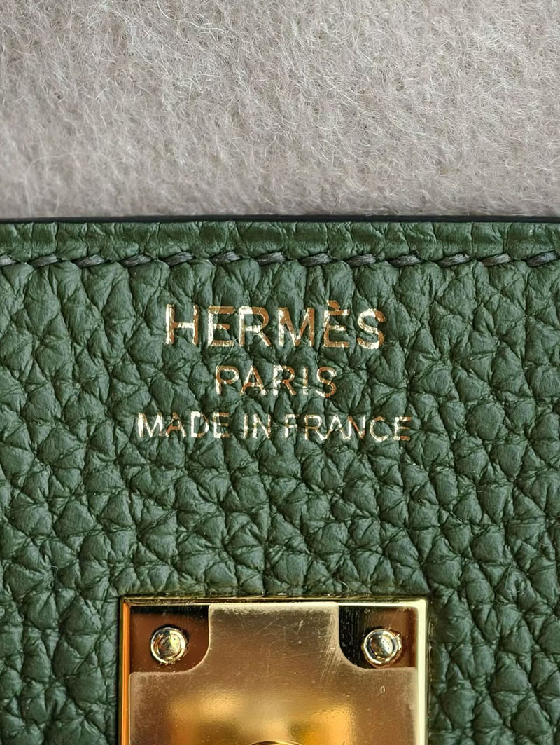 エルメス バーキンバッグ レディース HERMES バーキン25 カノピ フィヨルド ゴールド金具 2630371 エルメスバーキン25値段 - 画像 (9)