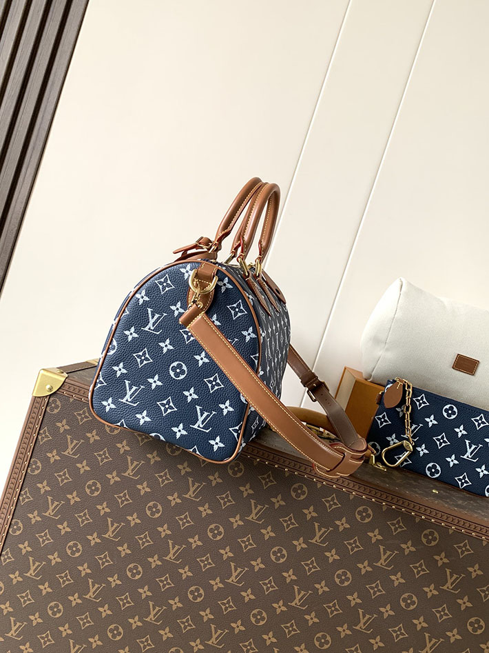 ルイヴィトン販売店舗 旅行バッグ LV スピーディ P9 バンドリエール 30 インディゴブルー M15282 ルイヴィトン スピーディ メンズ - 画像 (9)