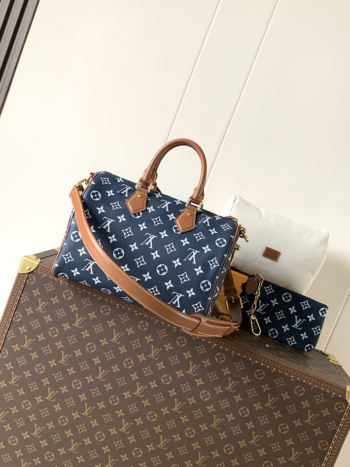 ルイヴィトン販売店舗 旅行バッグ LV スピーディ P9 バンドリエール 30 インディゴブルー M15282 ルイヴィトン スピーディ メンズ - 画像 (8)