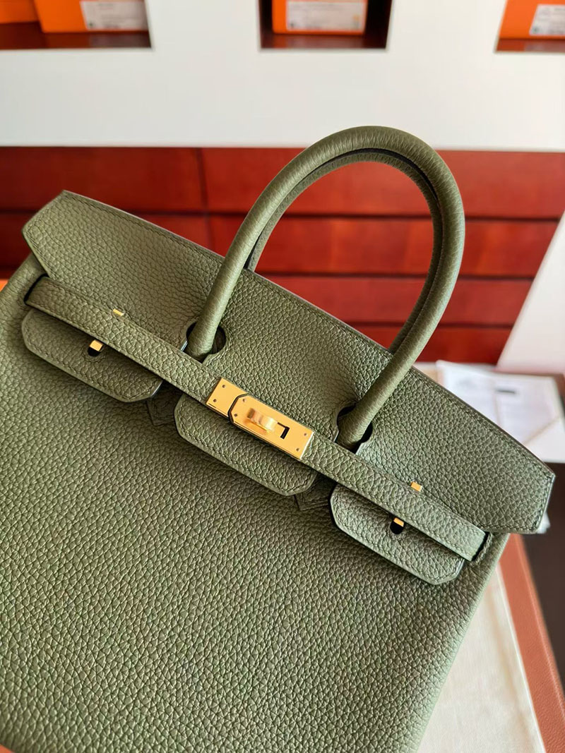 エルメス バーキンバッグ レディース HERMES バーキン25 カノピ フィヨルド ゴールド金具 2630371 エルメスバーキン25値段 - 画像 (6)