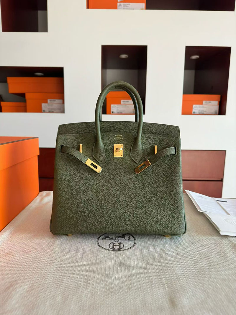 エルメス バーキンバッグ レディース HERMES バーキン25 カノピ フィヨルド ゴールド金具 2630371 エルメスバーキン25値段 - 画像 (5)
