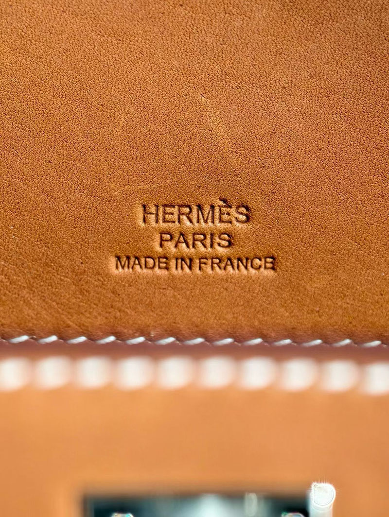 エルメス ケリーミニバッグ HERMES ポシェットケリー ゴールド スイフト/トワルアッシュ シルバー金具 2630374 エルメス ミニケリー 定価 - 画像 (5)