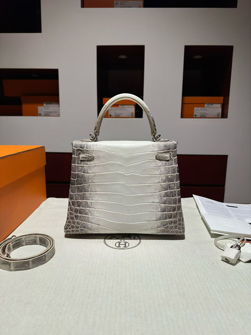 エルメス ケリーバッグ レディース HERMES ケリー25 内縫い ヒマラヤ クロコダイル シルバー金具 2630375 エルメス ケリー ヒマラヤ - 画像 (9)