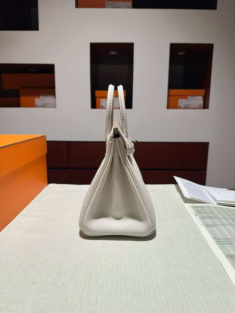 エルメス バーキンバッグ HERMES バーキン25 タッチ ベトン トゴ/クロコダイル シルバー金具 2630376 バーキンタッチ 定価 - 画像 (9)