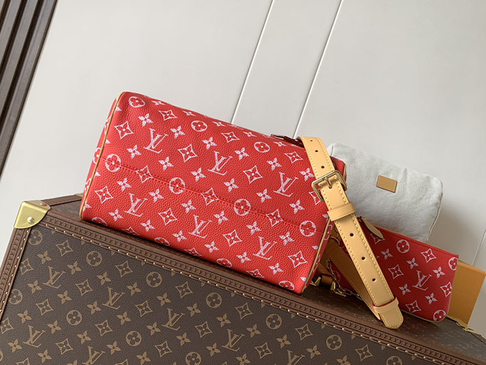 ルイヴィトン販売店舗 旅行バッグ LV スピーディ P9 バンドリエール 30 カーフレザー レッド M14067 ルイヴィトン スピーディ30 - 画像 (7)