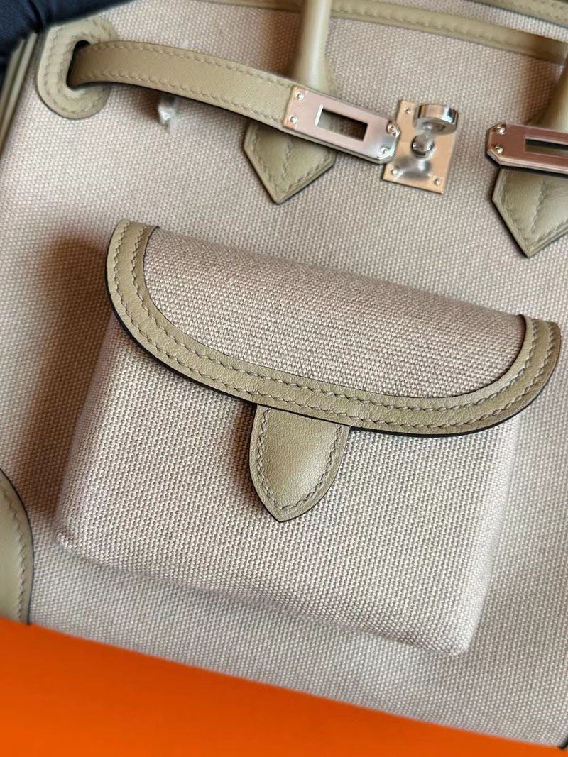 エルメス HERMES バーキンカーゴ25 ベージュドゥワイマール キャンバス/スイフト シルバー金具 2630377 バーキン カーゴ 25 定価 - 画像 (6)