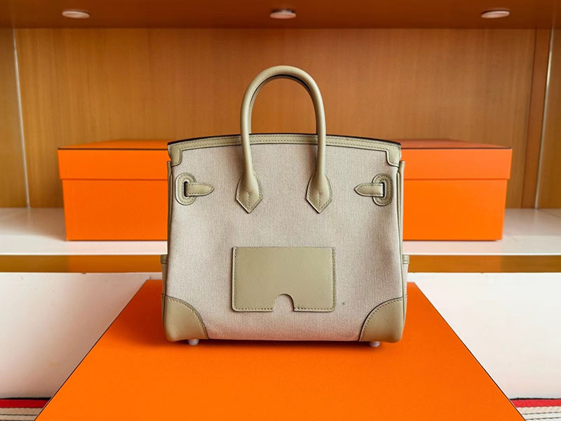 エルメス HERMES バーキンカーゴ25 ベージュドゥワイマール キャンバス/スイフト シルバー金具 2630377 バーキン カーゴ 25 定価 - 画像 (2)