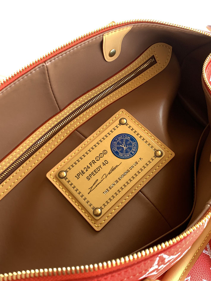 ルイヴィトン販売店舗 旅行バッグ LV スピーディ P9 バンドリエール 40 レッド カーフレザー M24420 ルイヴィトン スピーディ メンズ - 画像 (2)