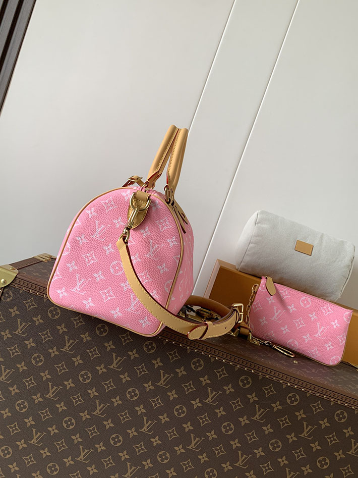 ルイヴィトン販売店舗 旅行バッグ LV スピーディ P9 バンドリエール 30 カーフレザー キャンディピンク M13914 ルイヴィトン ピンク モノグラム バッグ - 画像 (9)