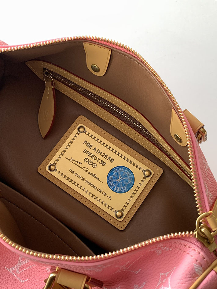 ルイヴィトン販売店舗 旅行バッグ LV スピーディ P9 バンドリエール 30 カーフレザー キャンディピンク M13914 ルイヴィトン ピンク モノグラム バッグ - 画像 (2)
