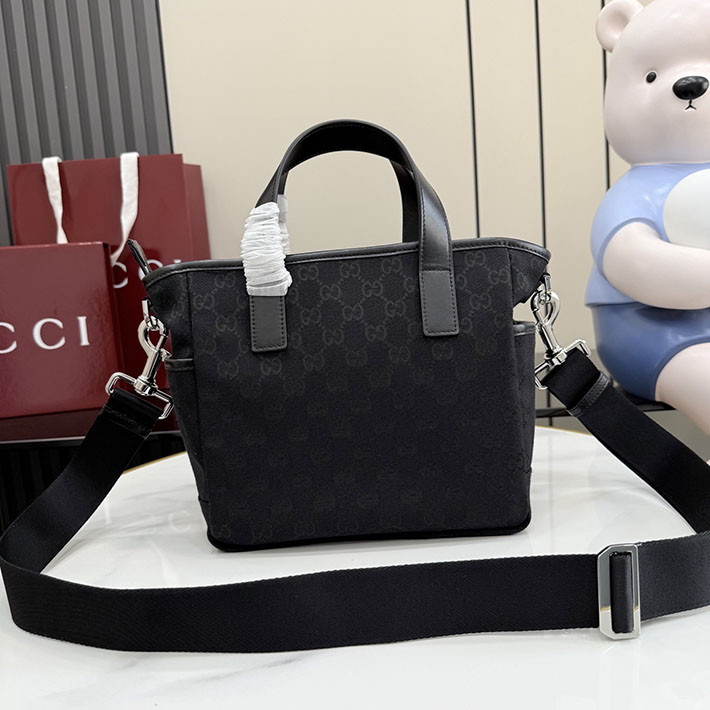 グッチ直営アウトレット店 GUCCI GGキャンバス スモール トートバッグ ブラック 854743 FAE8V 1000 グッチ トートバッグ メンズ - 画像 (5)