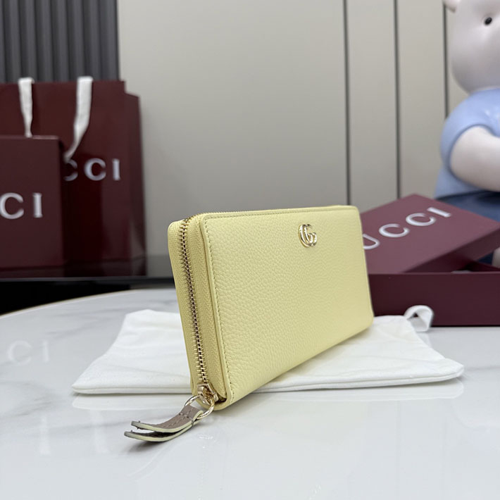グッチ 財布 アウトレット GUCCI ダブルG ジップアラウンドウォレット ライトイエロー 456117 AAFXL 7543 グッチ 長財布 アウトレット - 画像 (6)