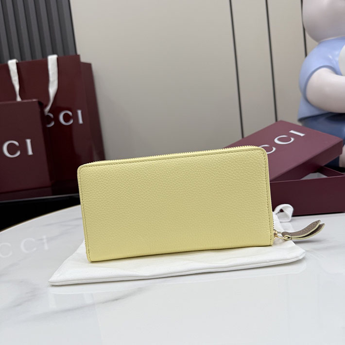 グッチ 財布 アウトレット GUCCI ダブルG ジップアラウンドウォレット ライトイエロー 456117 AAFXL 7543 グッチ 長財布 アウトレット - 画像 (5)