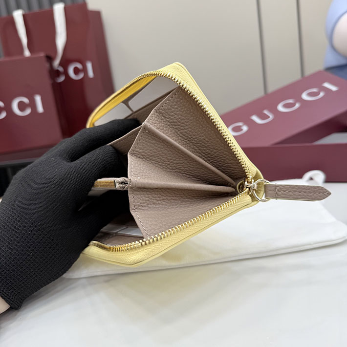 グッチ 財布 アウトレット GUCCI ダブルG ジップアラウンドウォレット ライトイエロー 456117 AAFXL 7543 グッチ 長財布 アウトレット - 画像 (2)