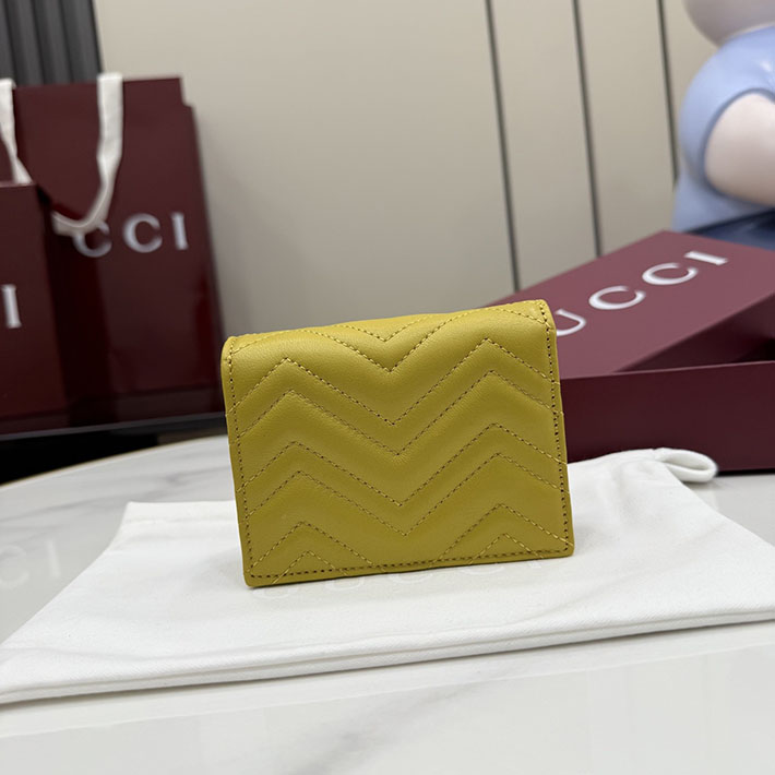 グッチ 財布 アウトレット GUCCI GGマーモント スモールウォレット イエロー ナッパレザー 466492 AAGJE 7410 レディース グッチ 財布 - 画像 (6)