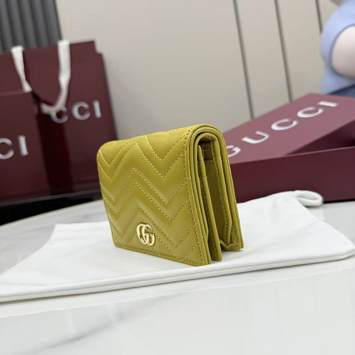 グッチ 財布 アウトレット GUCCI GGマーモント スモールウォレット イエロー ナッパレザー 466492 AAGJE 7410 レディース グッチ 財布 - 画像 (5)