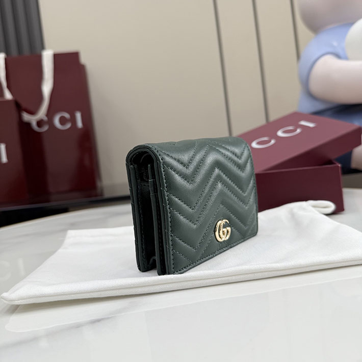 グッチ 財布 アウトレット GUCCI GGマーモント スモールウォレット グリーン ナッパレザー 466492 AAFAX 3020 グッチ 財布 新作 - 画像 (7)