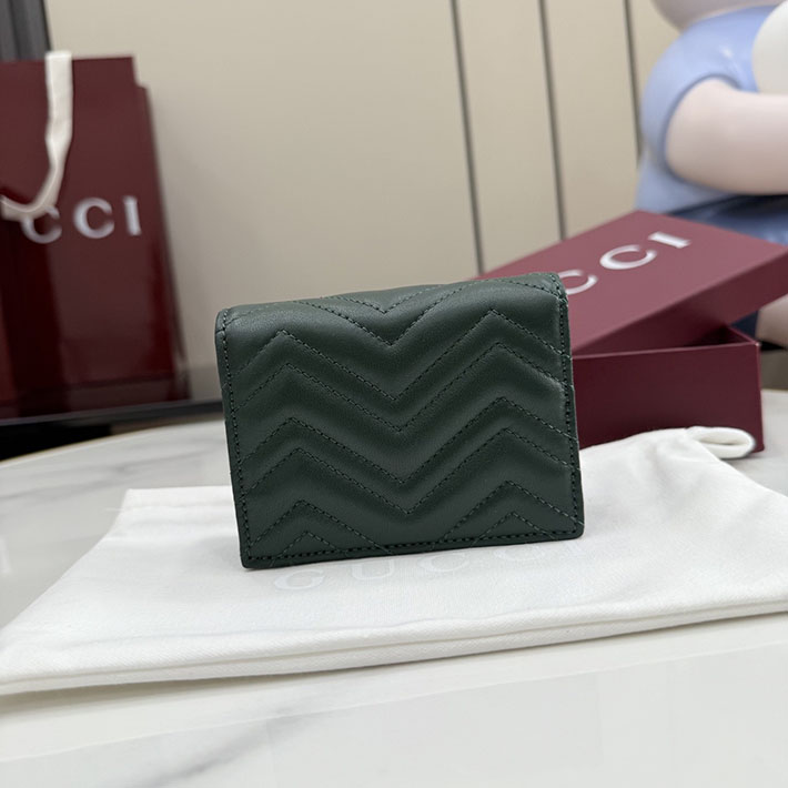 グッチ 財布 アウトレット GUCCI GGマーモント スモールウォレット グリーン ナッパレザー 466492 AAFAX 3020 グッチ 財布 新作 - 画像 (6)
