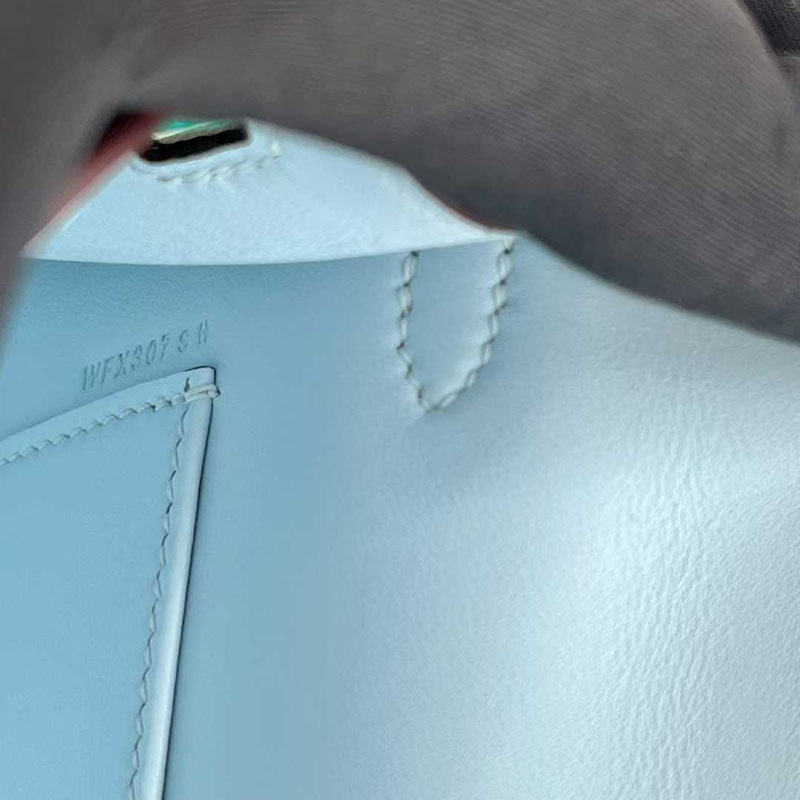 エルメス ケリーミニ2 HERMES ケリーミニ2 外縫い ブルーブリュム/ゴールド/ヴェールシプレ ヴォーエプソン シルバー金具 26210445 エルメス 新作バッグ - 画像 (4)