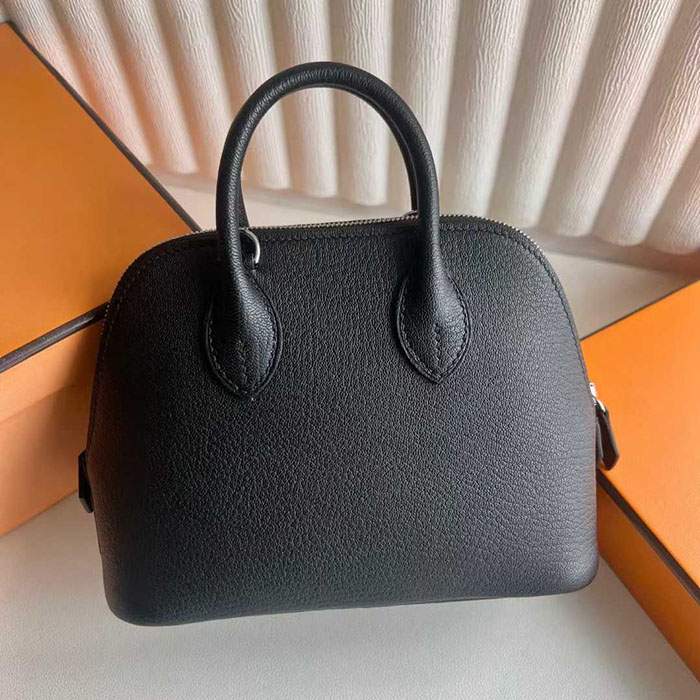 ボリード1923 定価 HERMES ボリード1923 ミニ 黒 ブラック ヴォーエプソン シルバー金具 26210461 エルメス 新作バッグ - 画像 (8)