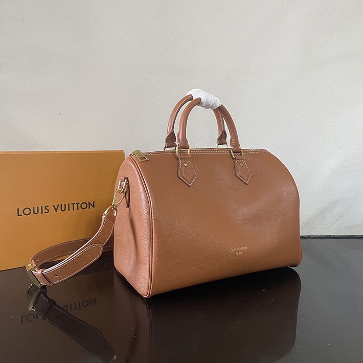 ルイヴィトン販売店舗 旅行バッグ Louis Vuitton スピーディ・ソフト 30 コニャック M24892 ルイヴィトン ボストンバッグ 人気 - 画像 (9)