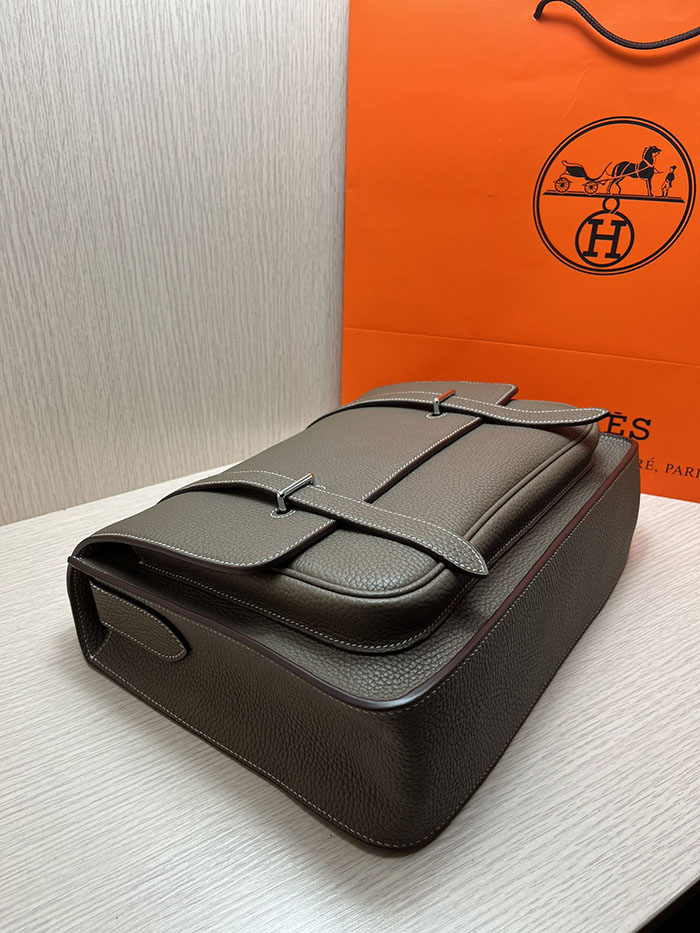 メンズバッグ 人気 HERMES スティーブ・ブザス 35 エトゥープ トリヨンクレマンス シルバー金具 26210496 エルメス メンズバッグ 安い - 画像 (7)