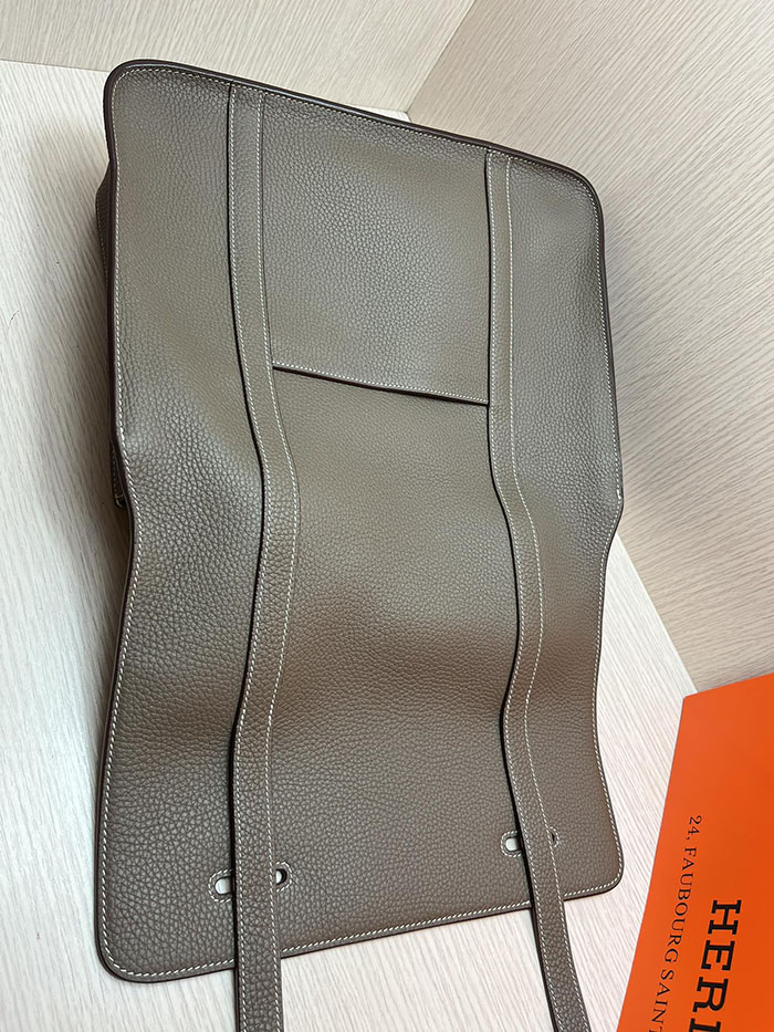 メンズバッグ 人気 HERMES スティーブ・ブザス 35 エトゥープ トリヨンクレマンス シルバー金具 26210496 エルメス メンズバッグ 安い - 画像 (4)