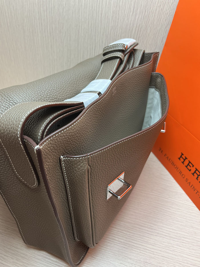 メンズバッグ 人気 HERMES スティーブ・ブザス 35 エトゥープ トリヨンクレマンス シルバー金具 26210496 エルメス メンズバッグ 安い - 画像 (2)