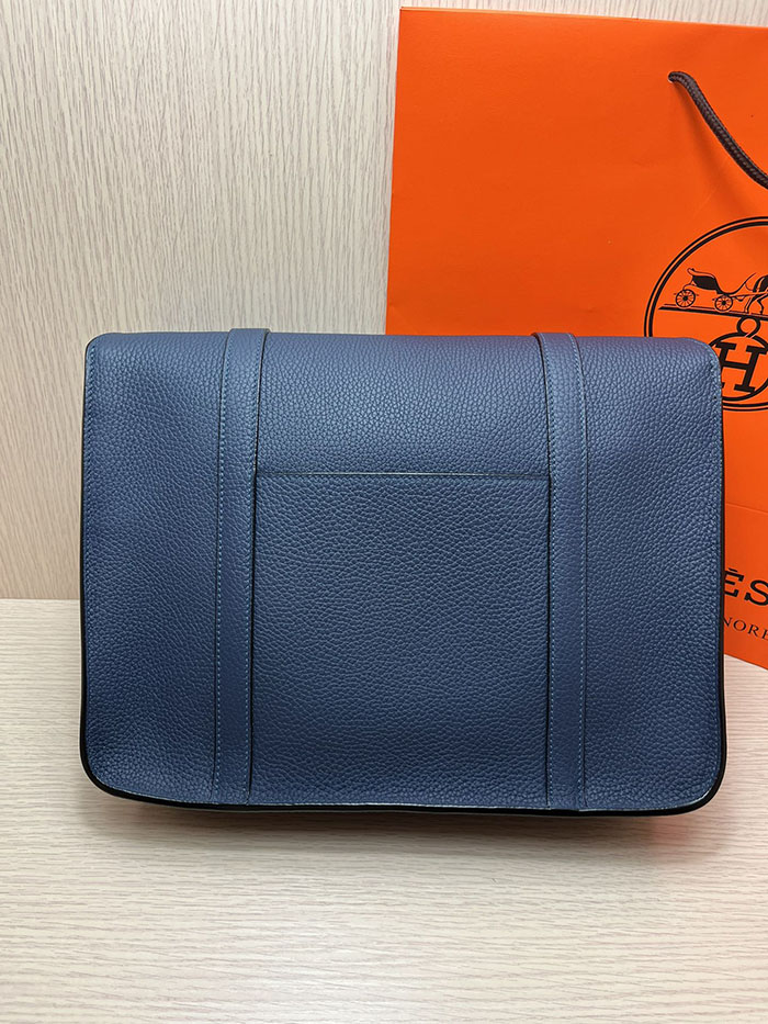 メンズバッグ 人気 HERMES スティーブ・ブザス 35 ブルーロイヤル トリヨンクレマンス シルバー金具 26210499 エルメス メンズ ショルダーバッグ - 画像 (8)