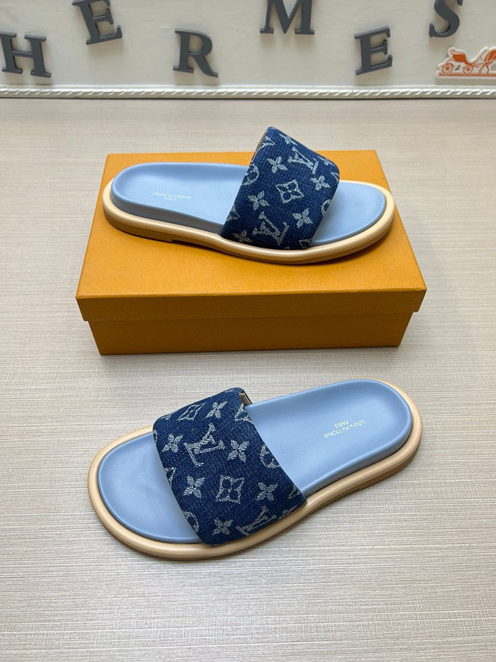 メンズ・レディース兼用 ルイヴィトン LV マイアミ ミュール サンダル ウォーターフロント ライン 2629642 ルイヴィトン 靴 デニム - 画像 (8)