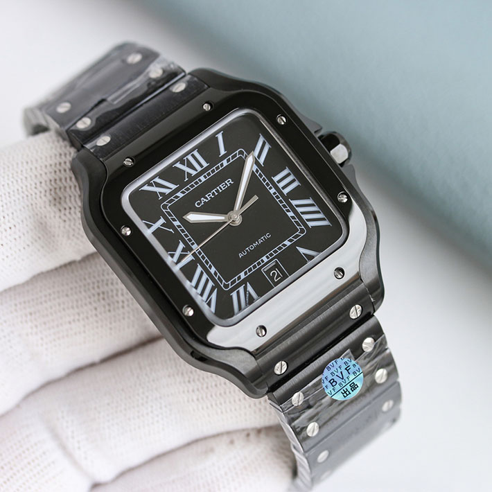 最高級カルティエスーパーコピー Cartier サントス ドゥ カルティエ LM ブラック メンズ 腕時計 WSSA0039 カルティエ 時計 新作 - 画像 (9)