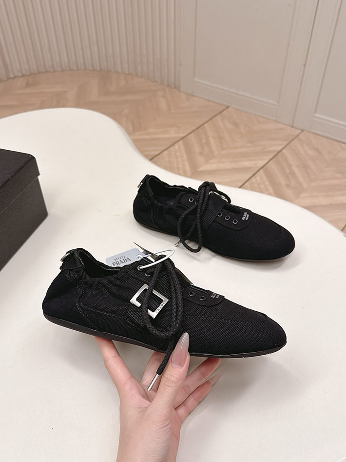 最高級プラダスーパーコピー PRADA 1E460O Collapse canvas sneakers with buckled strap 2629765 プラダ バレリーナ フラット シューズ - 画像 (8)