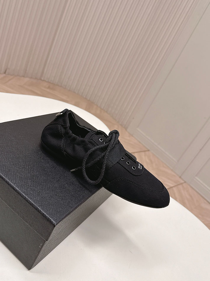 最高級プラダスーパーコピー PRADA 1E460O Collapse canvas sneakers with buckled strap 2629765 プラダ バレリーナ フラット シューズ - 画像 (4)