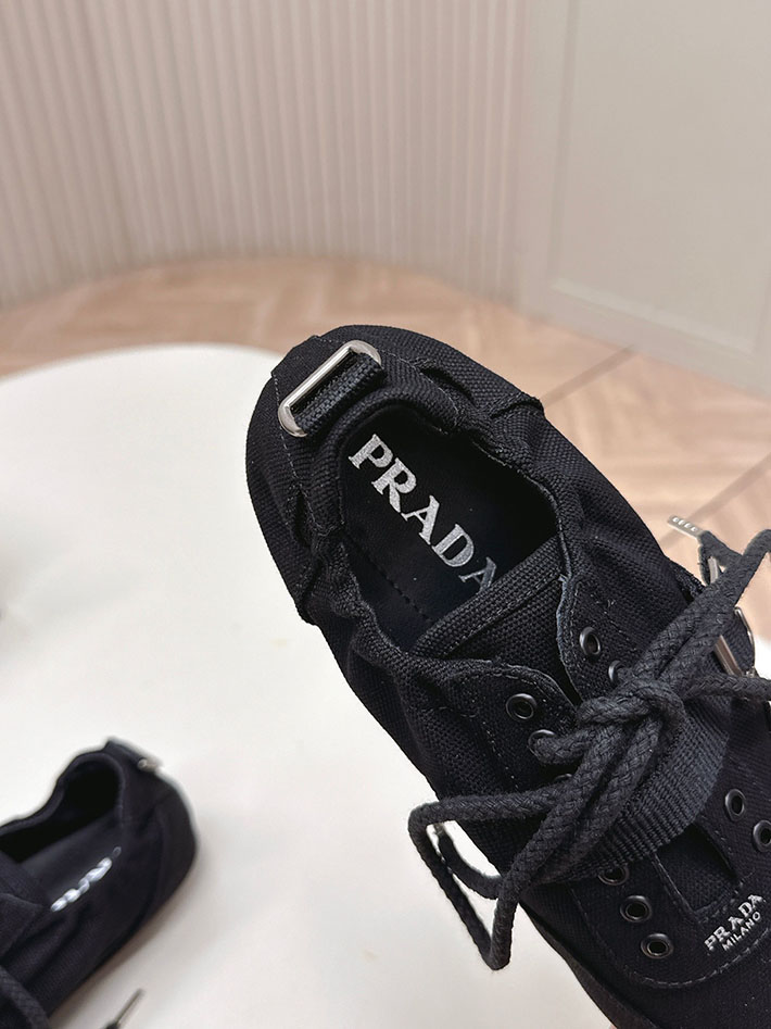 最高級プラダスーパーコピー PRADA 1E460O Collapse canvas sneakers with buckled strap 2629765 プラダ バレリーナ フラット シューズ - 画像 (3)