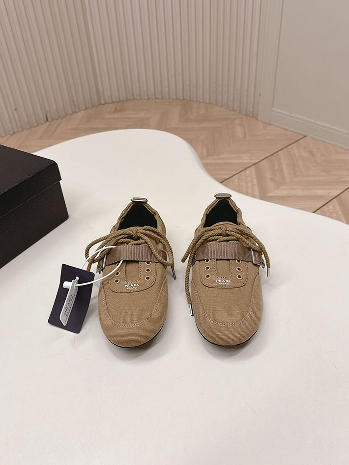 最高級プラダスーパーコピー PRADA Collapse canvas sneakers with buckled strap 2629768 プラダ フラットシューズ - 画像 (4)