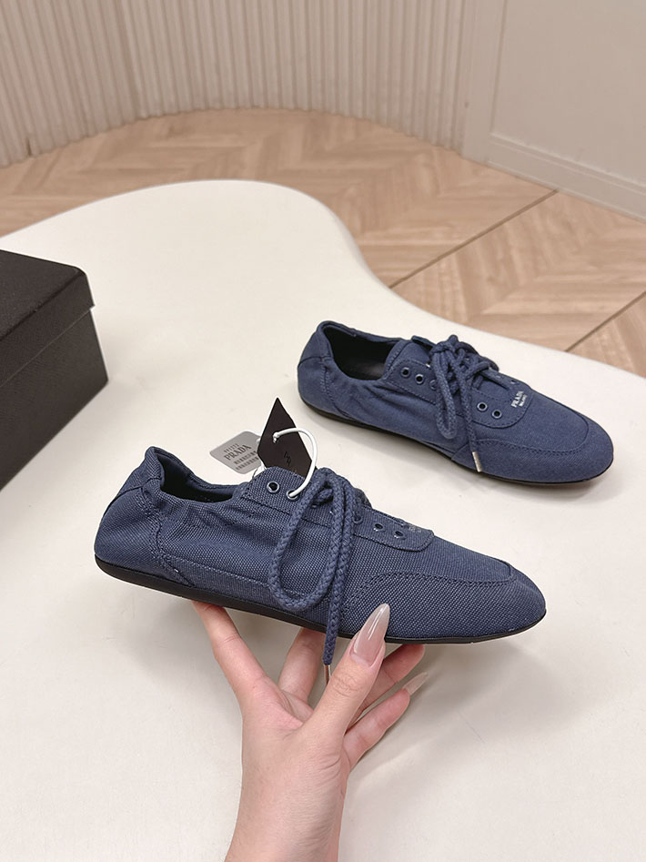 最高級プラダスーパーコピー PRADA Collapse canvas sneakers with buckled strap 2629774 バレー シューズ レディース おしゃれ - 画像 (5)