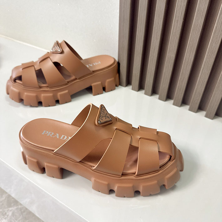 レディース 最高級プラダスーパーコピー PRADA モノリス ラバー サンダル 1X853M EVA ビーチサンダル 2629788 レディース プラダ サンダル - 画像 (4)