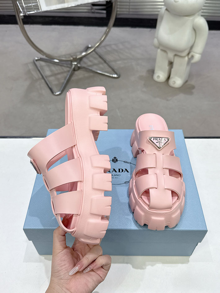 レディース 最高級プラダスーパーコピー PRADA モノリス ラバー サンダル 1X853M EVA ビーチサンダル 2629789 プラダ サンダル 厚底 - 画像 (6)