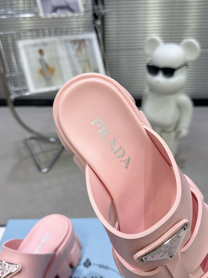レディース 最高級プラダスーパーコピー PRADA モノリス ラバー サンダル 1X853M EVA ビーチサンダル 2629789 プラダ サンダル 厚底 - 画像 (5)